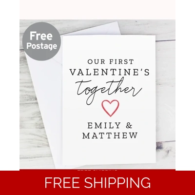 Personalised Our 1st Valentine's Day Card Personalised Our 1st Valentine's Day Card